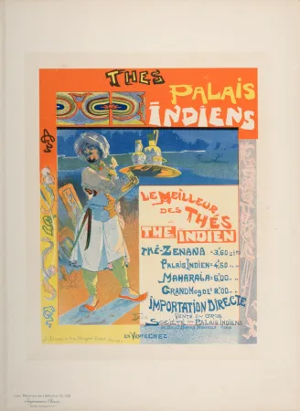 Литография De Feure - Les Maîtres de l'Affiche : Thés Palais Indiens, 1895