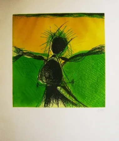 Офорт И Аквитанта De Juan - Espantapajaros verde