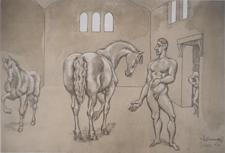 Литография De La Fresnaye - Ecurie fantastique