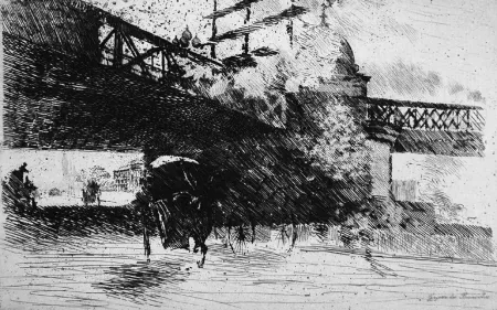 Офорт De Nittis - Vue pris à Londres