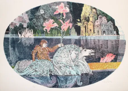 Литография De Rosa - Cavaliere