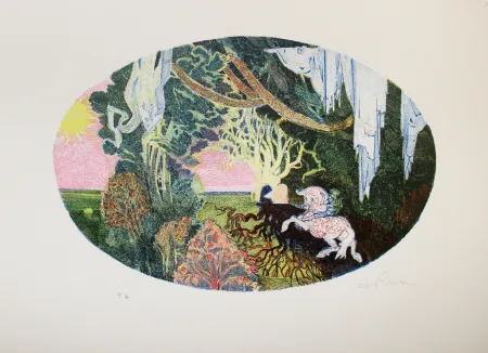 Литография De Rosa - Giardino