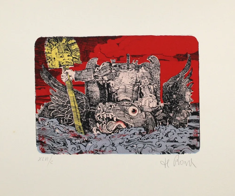 Литография De Rosa - Kopflos / Headless