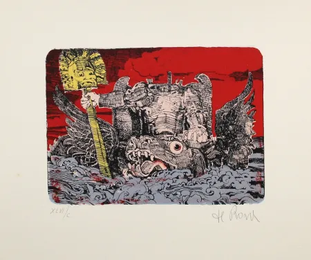 Литография De Rosa - Kopflos / Headless