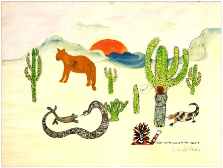 Литография De Saint Phalle - Chief white cloud to the rescue