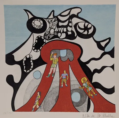Литография De Saint Phalle - Le Golem - Jerusalem 