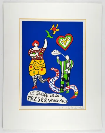 Сериграфия De Saint Phalle - Le Sida est là… préservons-nous 