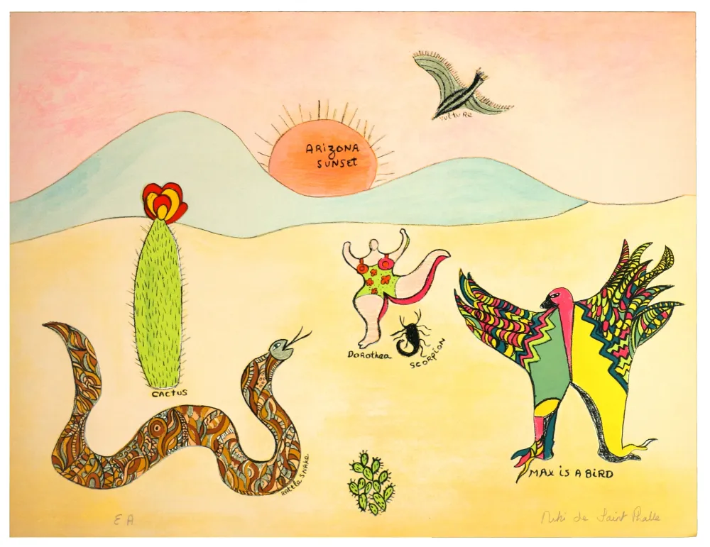 Литография De Saint Phalle - Max is a bird