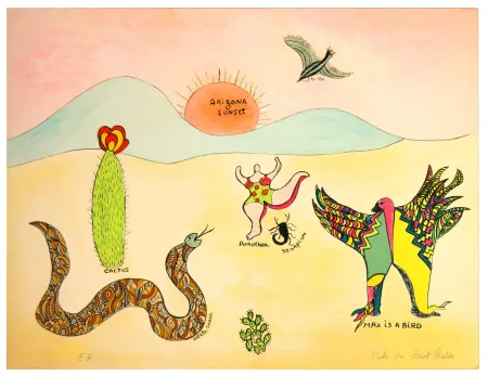 Литография De Saint Phalle - Max is a bird