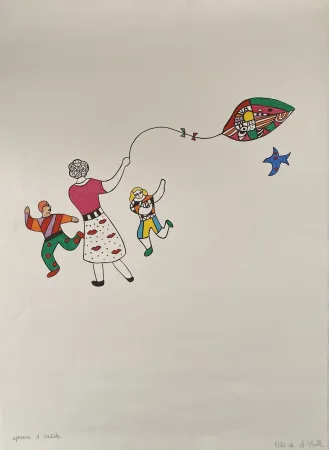 Литография De Saint Phalle - Méchant - Méchant - Le cerf-volant