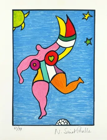 Литография De Saint Phalle - Nana arc-en-ciel 