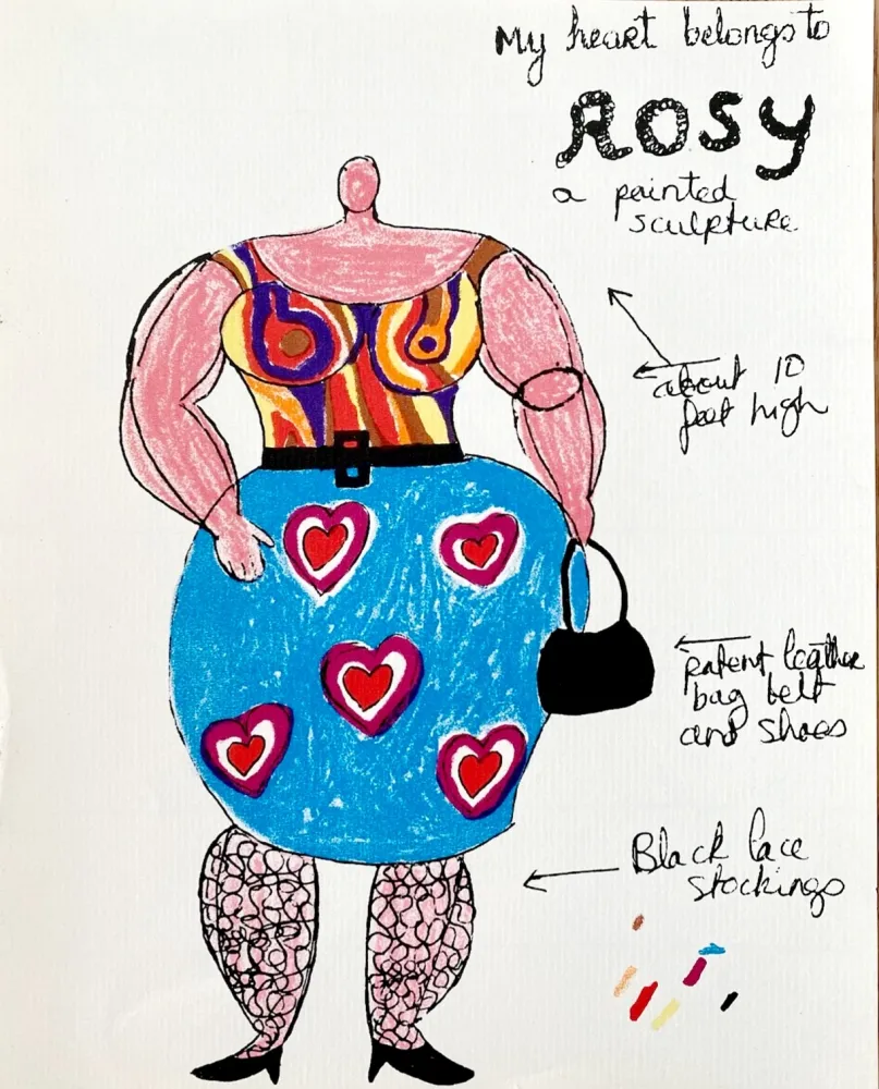 Литография De Saint Phalle - Nanas - Rosy