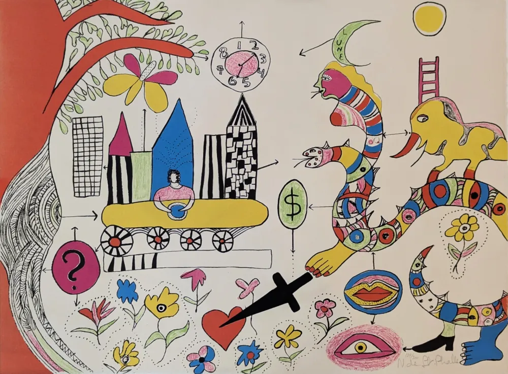 Литография De Saint Phalle - Rêve d'une jeune fille 