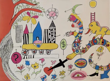 Литография De Saint Phalle - Rêve d'une jeune fille 