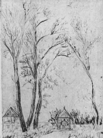 Офорт De Segonzac - Versailles, la Menagérie