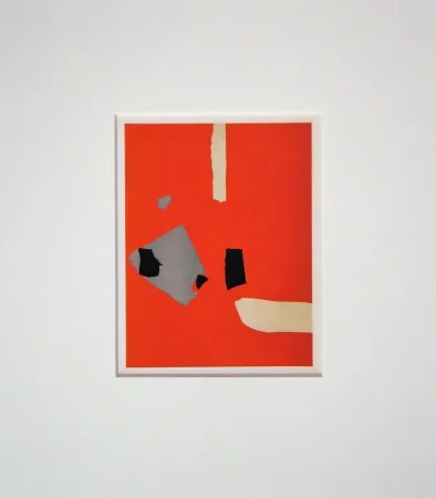 Литография De Stael - Composition fond orange
