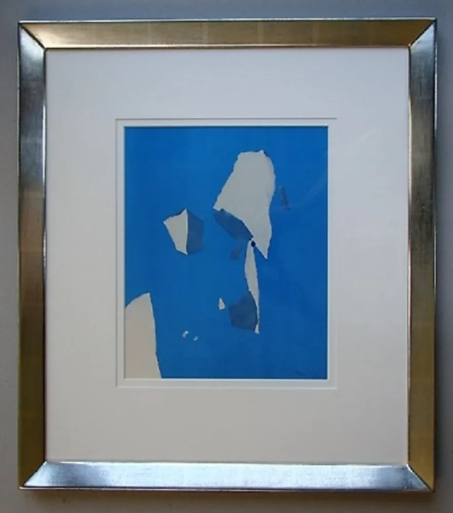 Трафарет De Stael - Composition sur fond bleu ciel