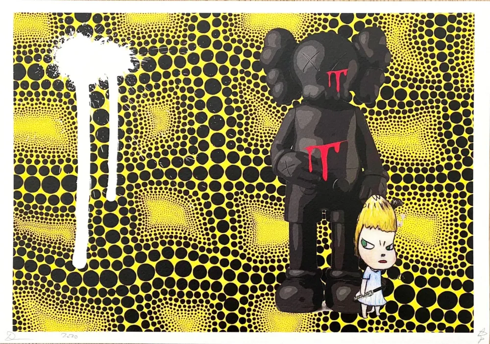 Цифровой Эстамп Death Nyc - Kaws & Angry Girl