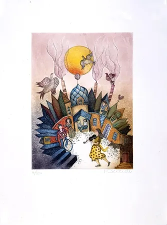 Офорт И Аквитанта Deberdt - Fontaines