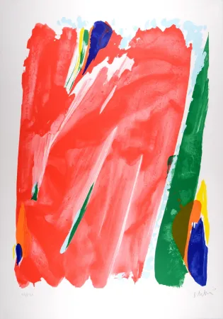 Литография Debré - Le Rideau rouge (Centenary of the Olympic Games in Barcelona), 1992.