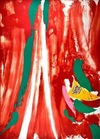Литография Debré - Xian rouge et orange 