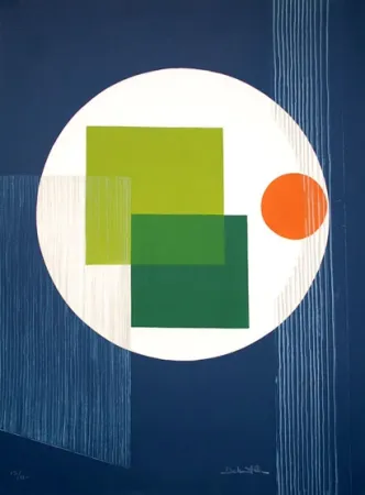 Офорт Debutler - Composition Bleu