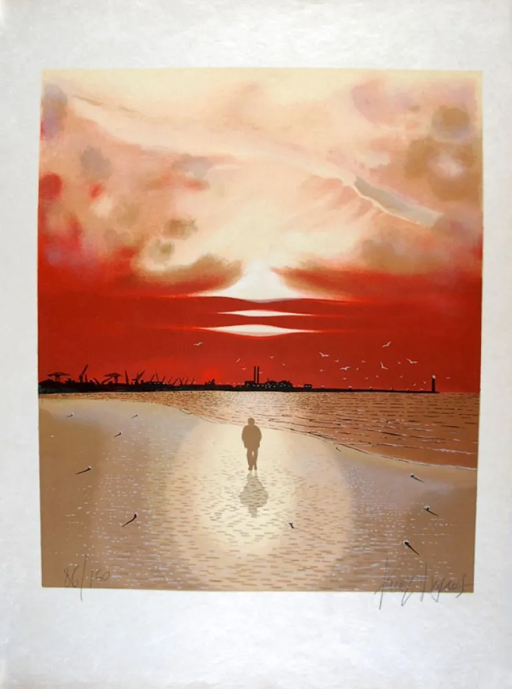 Литография Degans - Le Poète et la Mer