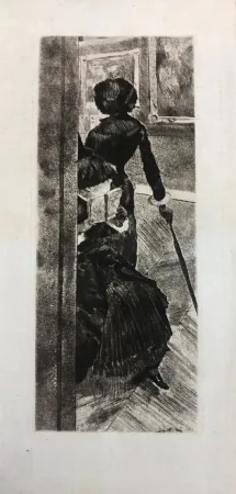 Акватинта Degas - Mary Cassatt at the Louvre: the paintings gallery