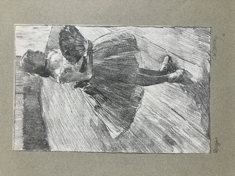 Литография Degas - Petite danseuse à l'éventail. 1888-1889