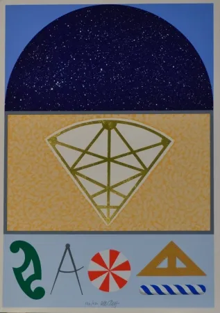 Сериграфия Del Pezzo - Cielo stellato