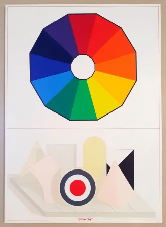 Сериграфия Del Pezzo - Composizione