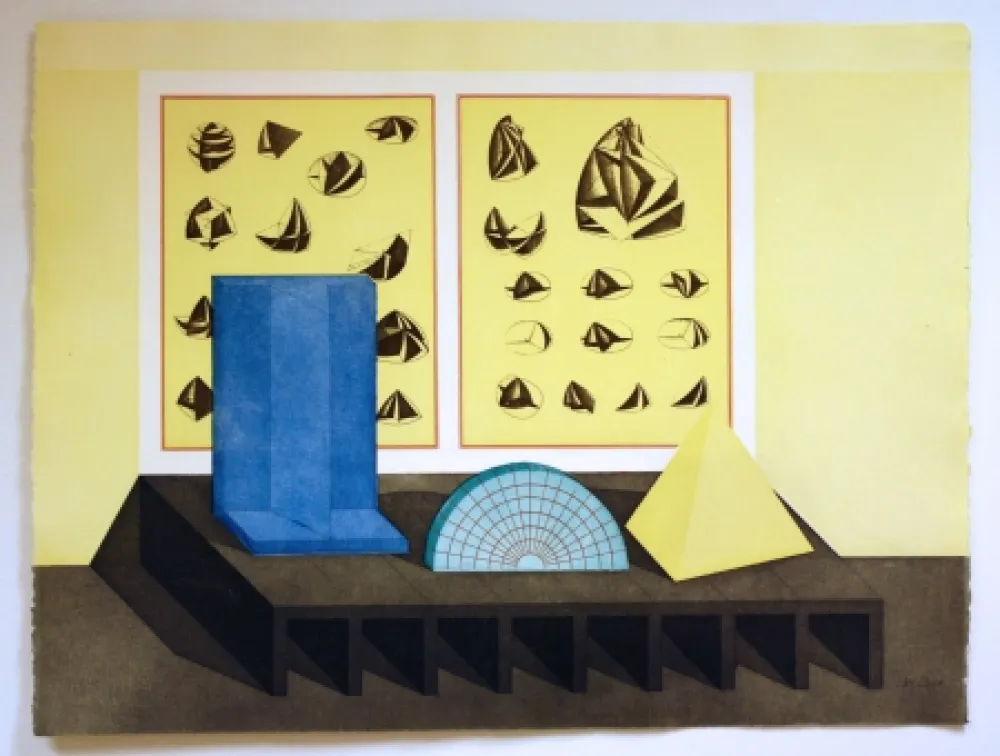 Гравюра Del Pezzo - Figure Geometrique