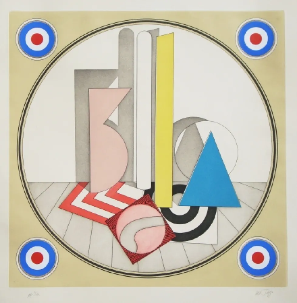 Офорт И Аквитанта Del Pezzo - Sans titre