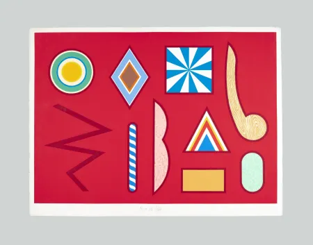 Сериграфия Del Pezzo - Tutto rosso