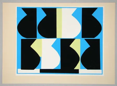 Сериграфия Delahaut - Composition pour Art Abstrait