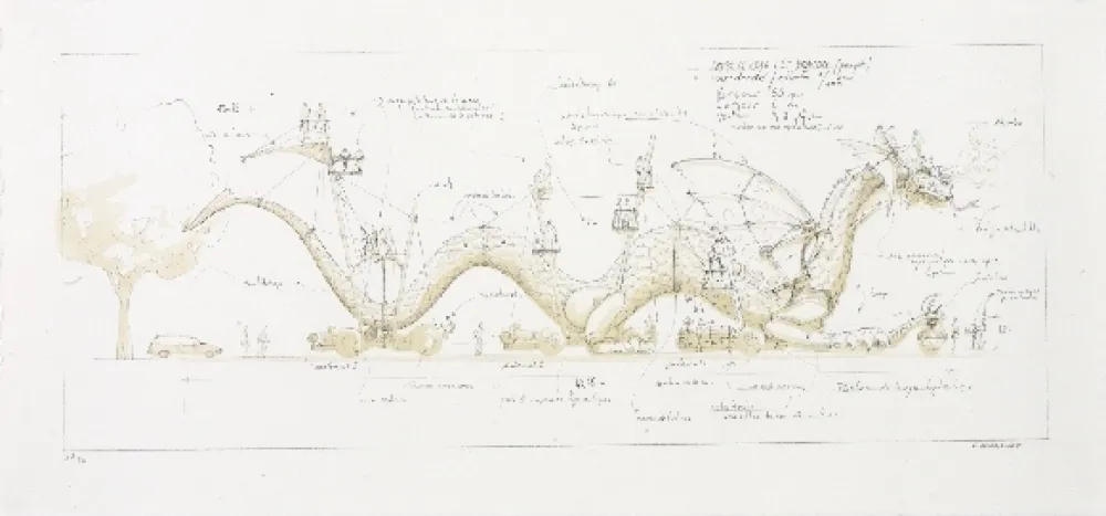 Литография Delarozière - Le dragon