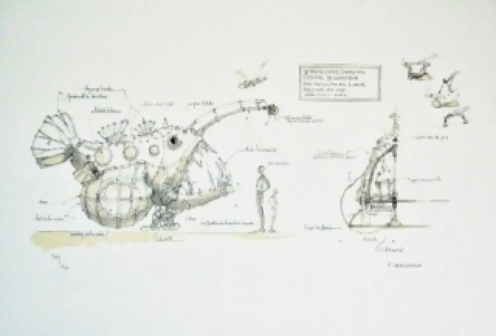 Литография Delarozière - Luminaire des grands fonds