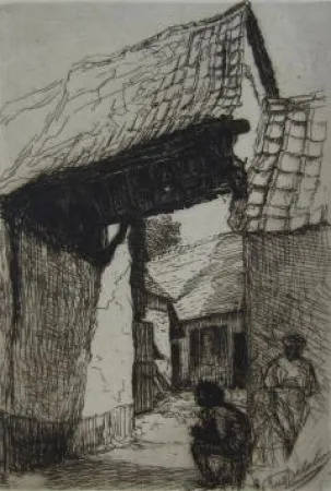 Гравюра Delatre - Dessous de porte