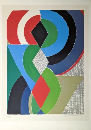 Литография Delaunay - Abstraction colorée 