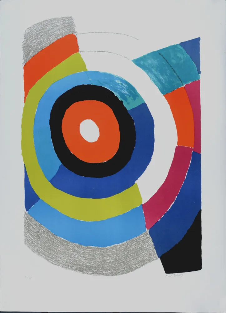 Литография Delaunay - Cible, 1974 - Hand-signed!