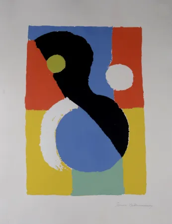 Сериграфия Delaunay - Composition, 1953 - Hand-signed 