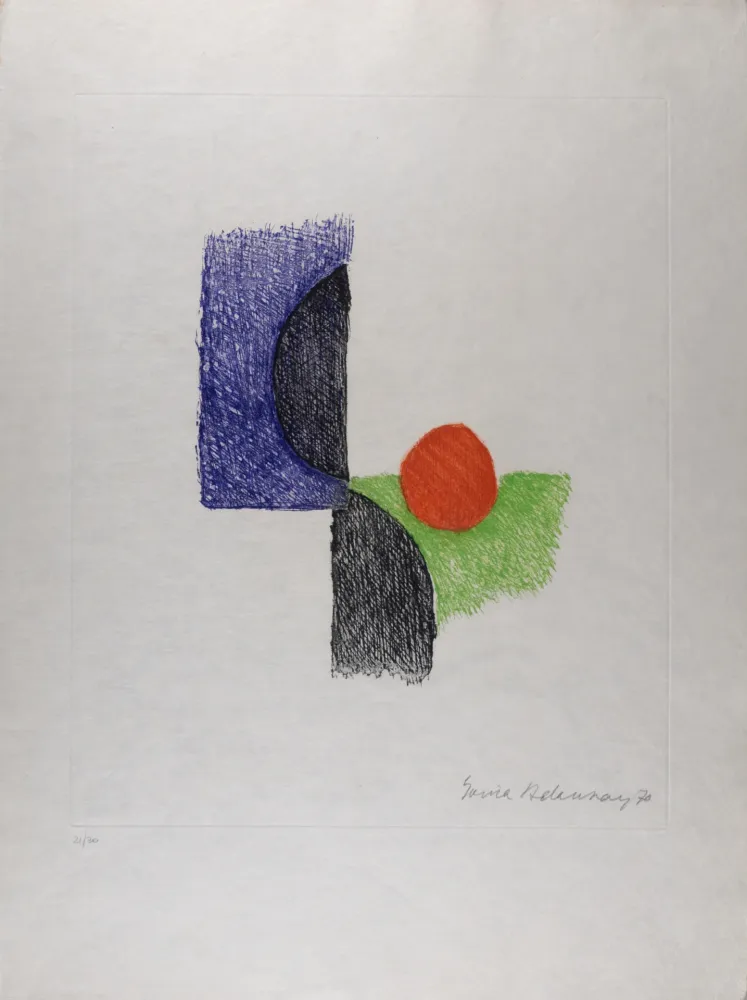 Офорт Delaunay - Composition, 1970 - Hand-signed