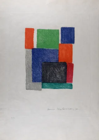 Офорт Delaunay - Composition, 1970 - Hand-signed