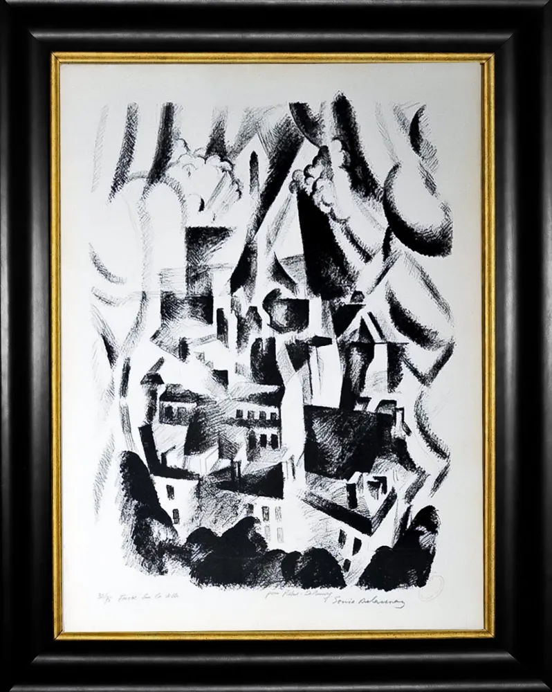 Литография Delaunay - Fenêtre sur la ville