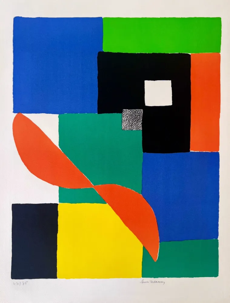 Литография Delaunay - Hélice Rouge 