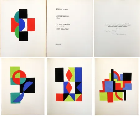 Иллюстрированная Книга Delaunay - LE FRUIT PERMIS. 4 pochoirs et poèmes de Tristan Tzara (1956)