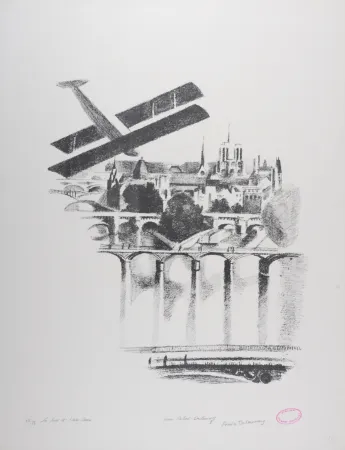 Литография Delaunay - Les Ponts et Notre Dame, 1969