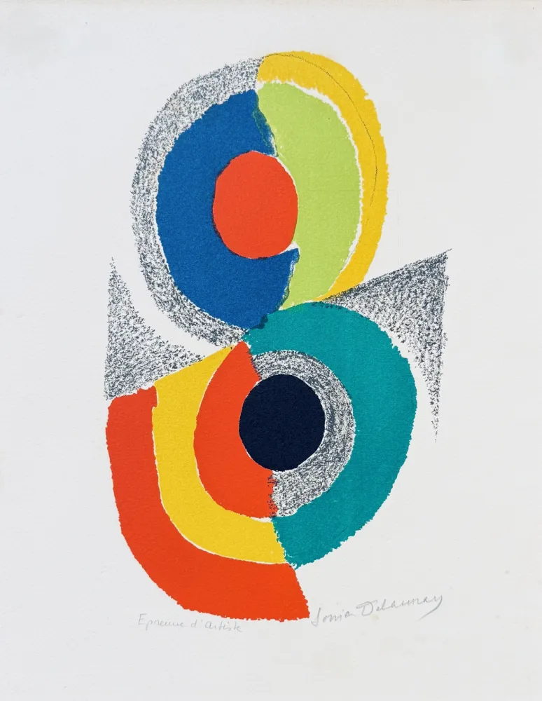 Литография Delaunay - Rythme couleur, 1971