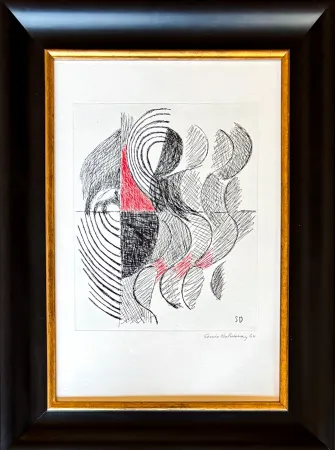 Гравюра Delaunay - Sonia Delaunay (1885-1979) - Composition - etching on paper - 1964