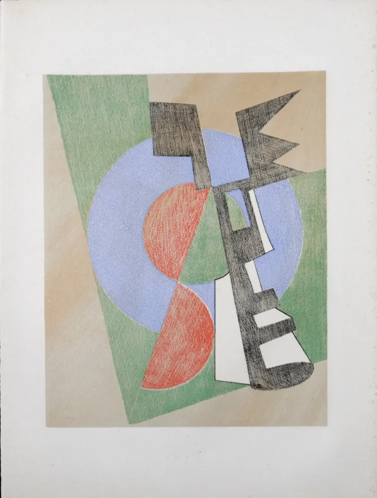 Литография Delaunay - Sonia Delaunay & Alberto Magnelli. - Untitled Collaboration, Aux Nourritures Terrestres, 1950